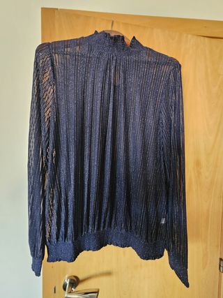 Blusa azul con brillo MS Mode XL (con etiqueta)