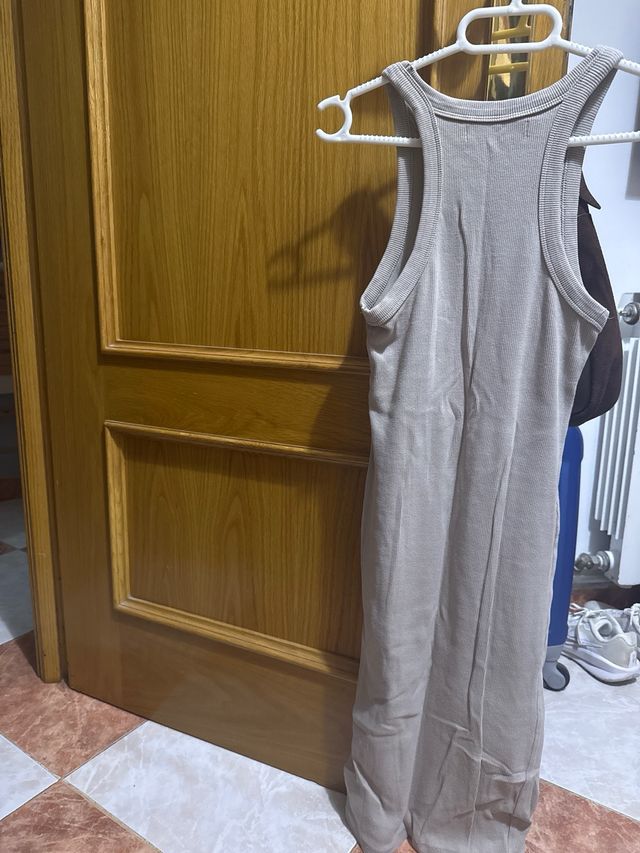 Vestido midi Pull&Bear beige Talla S