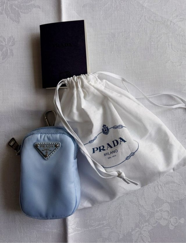Prada Mini Pouch Re-Nylon Azzurro Nuevo
