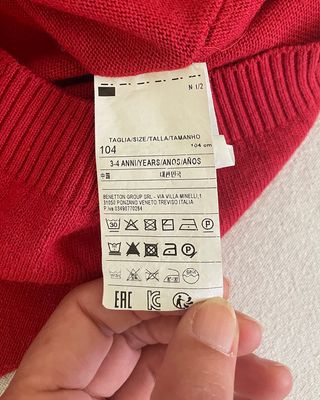 Maglia Benetton lana/cotone Tg 104