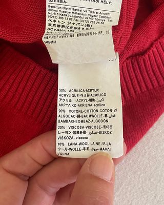 Maglia Benetton lana/cotone Tg 104