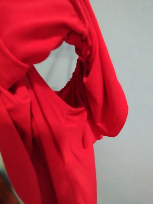 Body Flamenca Rociera Elástico Rojo