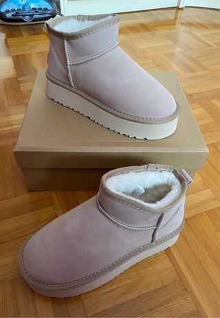 Botas de pelo con plataforma Talla 39