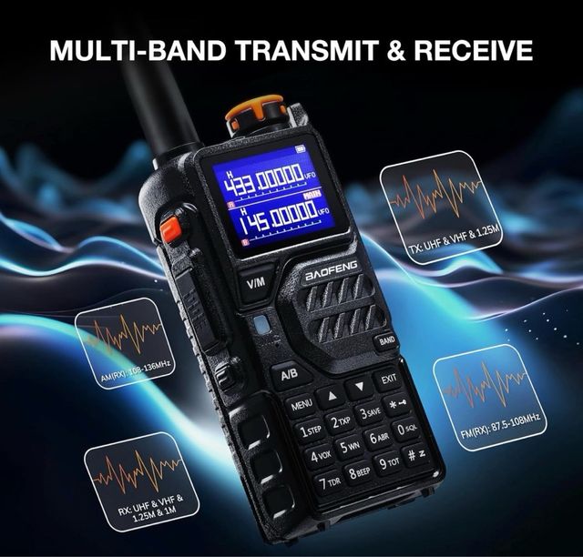 BaoFeng K5 PLUS Walkie Talkie 10W UHF VHF