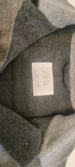 Chaqueta Zara niña gris talla 8/9 años