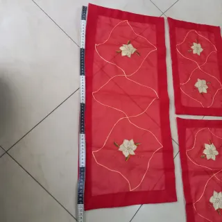 Set runner e centrini Natalizi Rossi