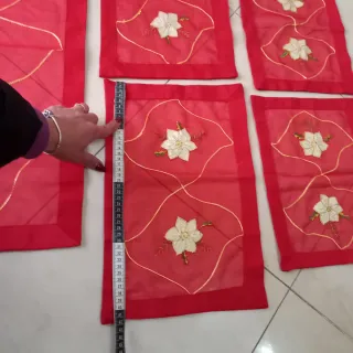 Set runner e centrini Natalizi Rossi