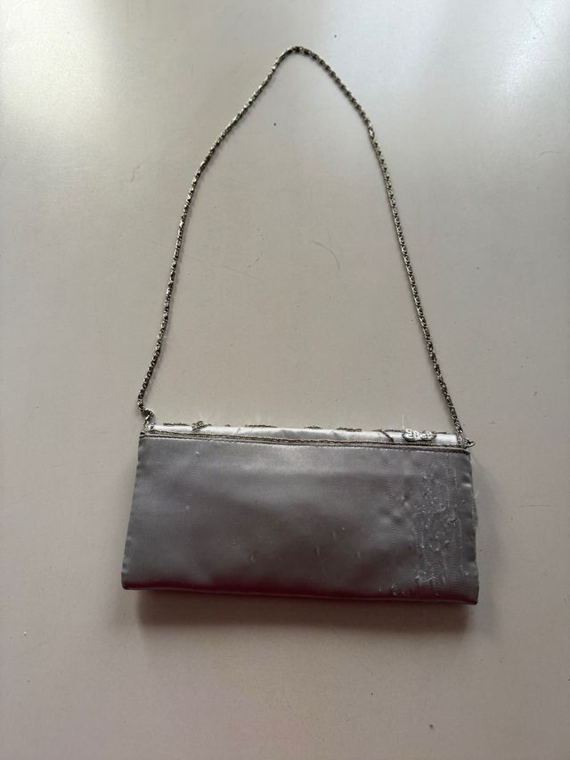 Bolso de fiesta lentejuelas plateado