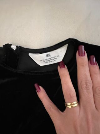 Vestido Preto Cetim e Veludo Rapariga 10 Anos