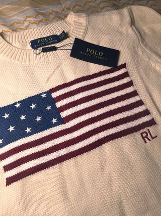 Jersey Polo Ralph Lauren Bandera USA Mujer