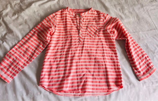 Camisa niño Nanos rayas coral