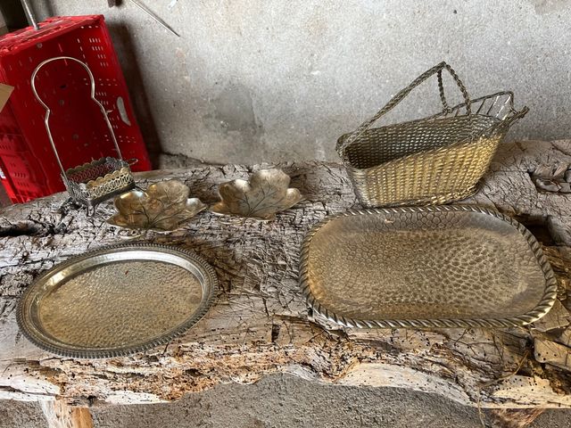 Plata/Alpaca: Bandejas y Cesta