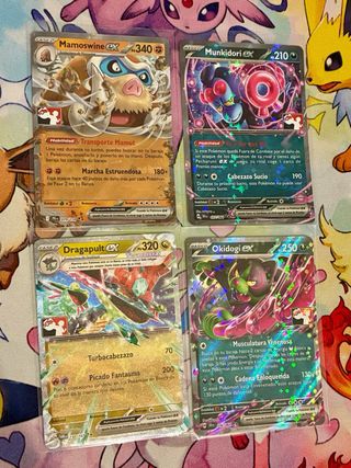 Set 4 Cartas Pokémon EX - Paquetes de Premio promo
