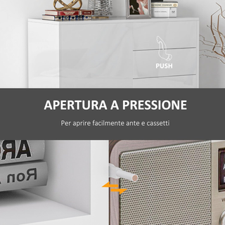 Mobiletto 2 Cassetti e 2 Ante, Apertura a Pression