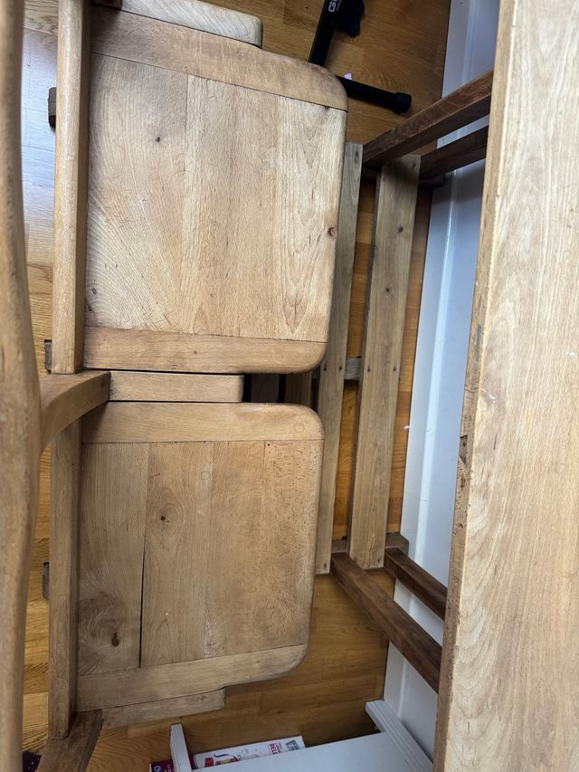 Pupitre antiguo de madera restaurado