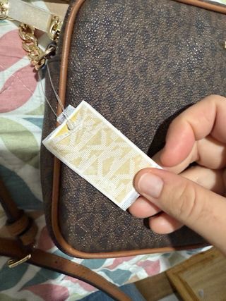 Bolso Michael Kors Jet Set Marrón Dorado