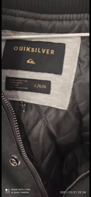 Chaqueta Quiksilver Negra Hombre