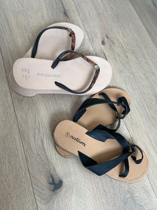 Lote 2 pares sandalias mujer