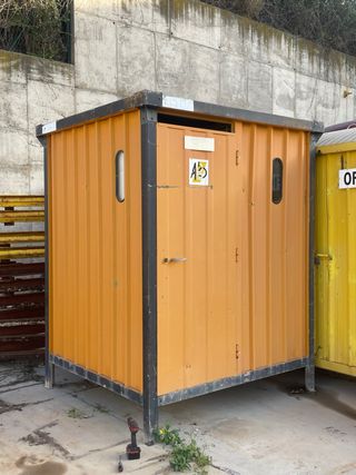 Barracón obra WC naranja
