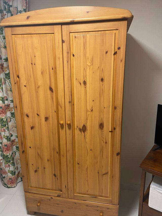 Armario Ikea Pino Macizo Doble Puerta