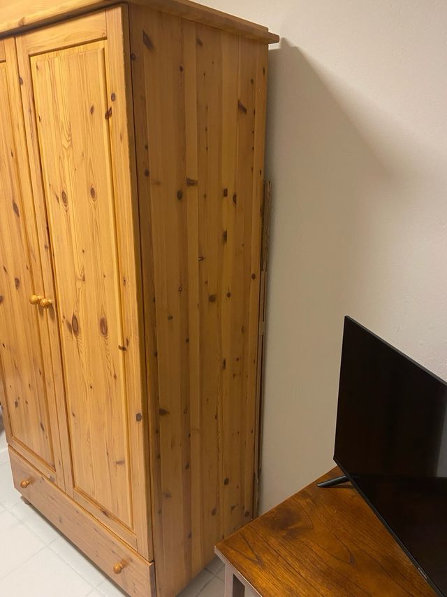 Armario Ikea Pino Macizo Doble Puerta