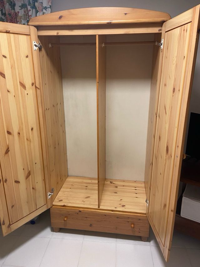 Armario Ikea Pino Macizo Doble Puerta