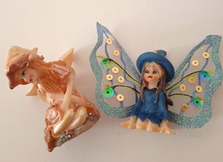 Set 2 Fatine In Resina Anni 90