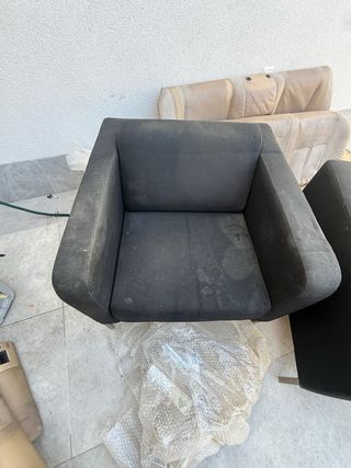 2 Sillones Negros de Tela