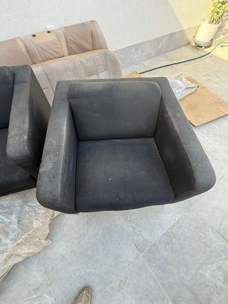 2 Sillones Negros de Tela