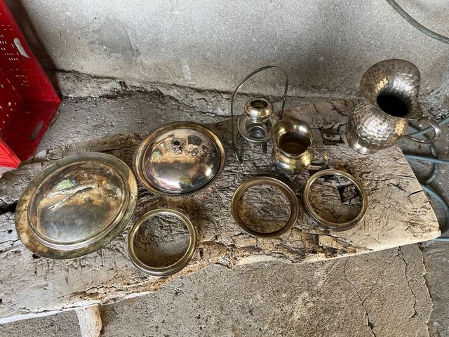 Juego de alpaca/plata vintage