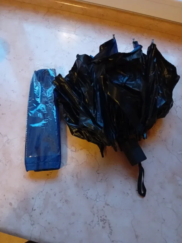 Ombrello pieghevole grande nero blu notte 100cm