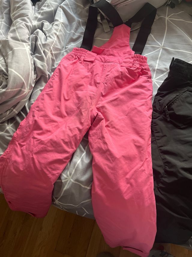Pantalones de nieve rosa y negro