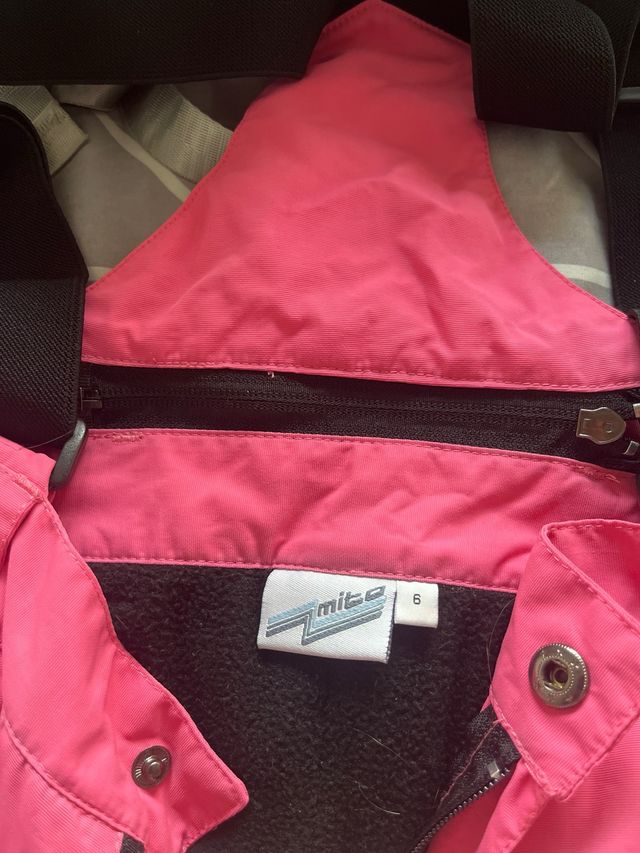 Pantalones de nieve rosa y negro