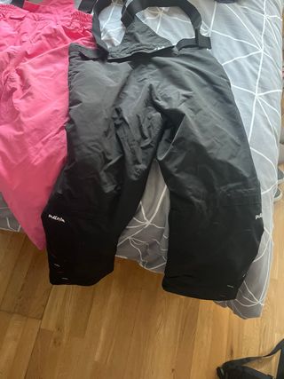 Pantalones de nieve rosa y negro niñ@