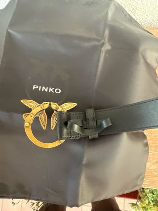 Cintura Pinko con fibbia a doppio uccello oro