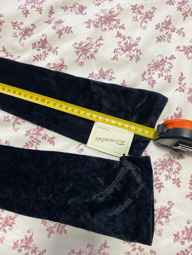 Guantes largos de terciopelo negro S