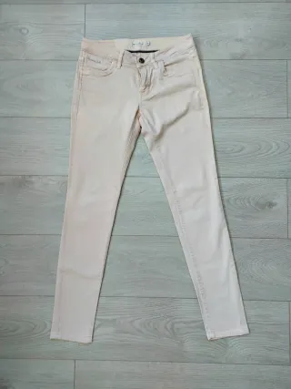Massimo Dutti Talla 36 Pantalón Vaquero Rosa Claro