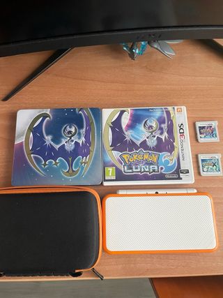 Pack Nintendo 2DS XL Naranja/Blanco