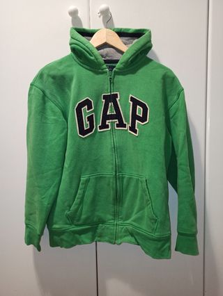 Sudadera GAP verde con cremallera