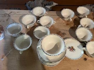 Juego Consomé La Cartuja Cesta Floral