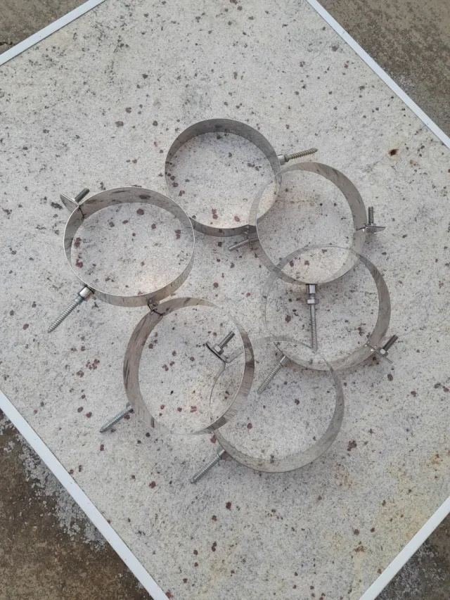 Abrazaderas para chimenea inox