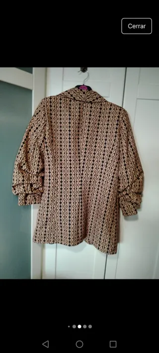 Chaqueta torera estampada