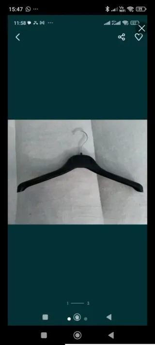 Cabide de plástico preto 300unid de