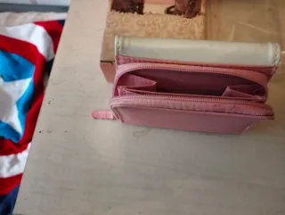 Carteira rosa com gatinhos