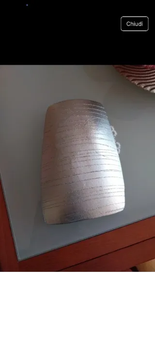 Piatto decorato fiori oro e argento