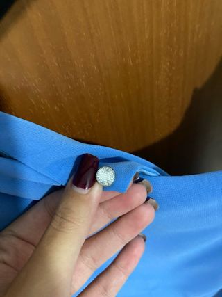 Abito donna azzurro con fiocco