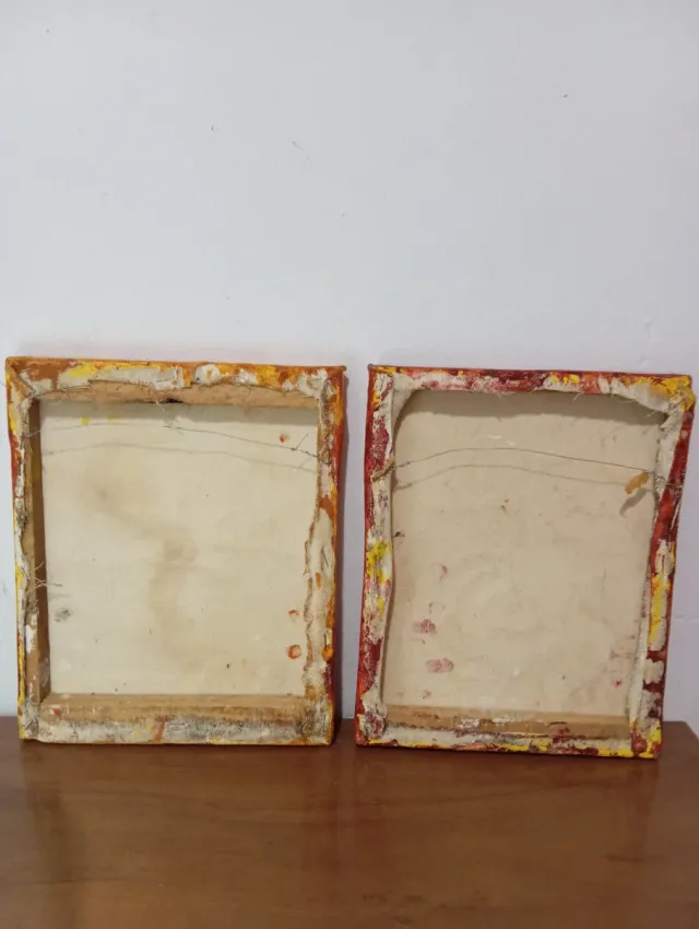 Set 2 Cuadros Étnicos Hechos a Mano