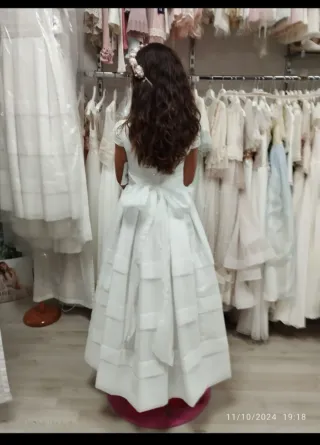 Vestido Comunión Pureza María 2025. Cancán incl.