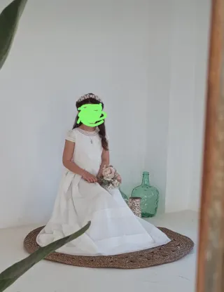 Vestido Comunión Pureza María 2025. Cancán incl.
