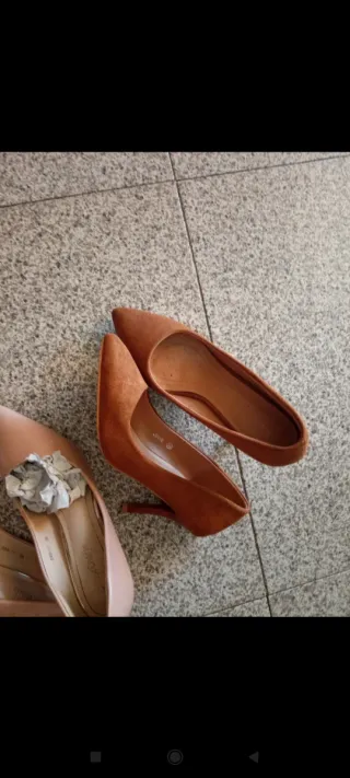 Lote 4 pares de zapatos tacón